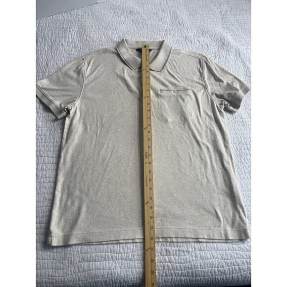 Banana Republic 1/4 Button Down Short Sleeve Shirts SZ M Lot/2 Black & Cream - Picture 7 of 12